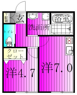 クライム3 201号室 間取り