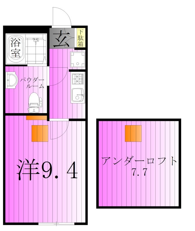 COCOCUBE北千住　TERRACE 間取り図