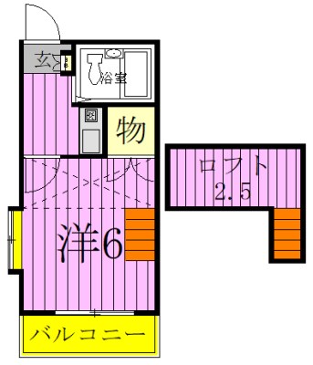 タウンコート矢切 103号室 間取り