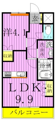 グリーンキャッスルⅣ 102号室 間取り
