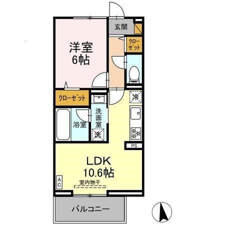 グレイスゲート新八柱 302号室 間取り