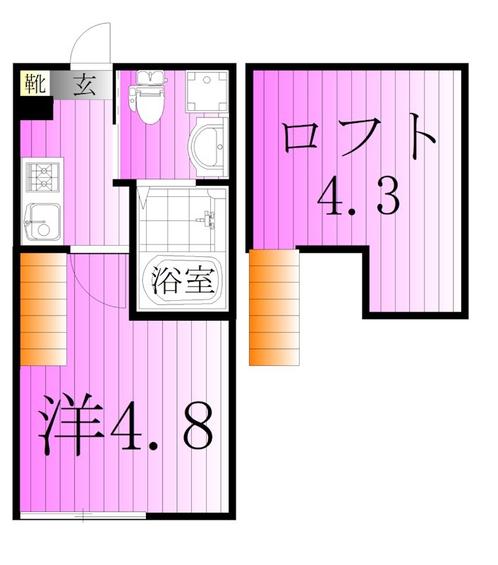 ハーモニーテラス東伊興Ⅲ 間取り図