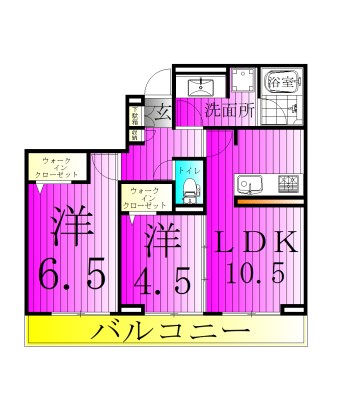 ハイクレスト 202号室 間取り