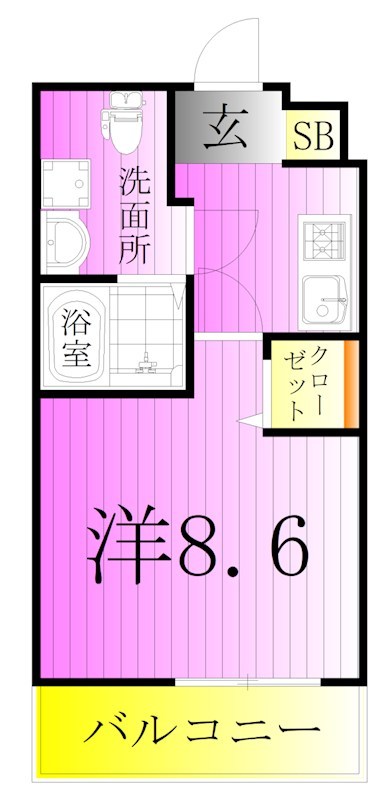 メイクスアート五反野 間取り図