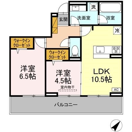 ハイクレスト 302号室 間取り