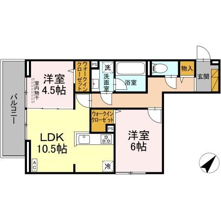 ハイクレスト 303号室 間取り