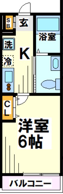 松戸市樋野口新築アパートメント 102号室 間取り