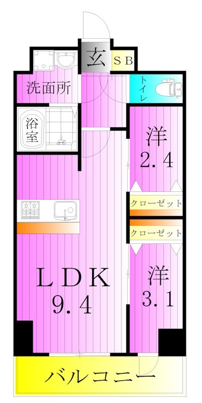 メイクスアート五反野 間取り図