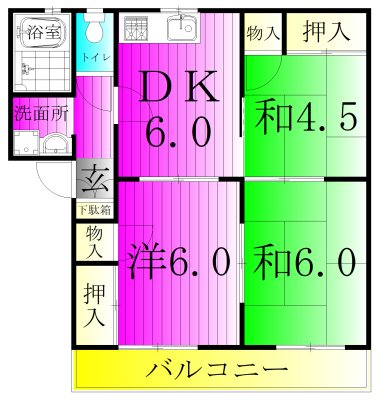 フレグランス千代田  202号室 間取り