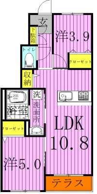 アルビア　～ULBEA～ 103号室 間取り