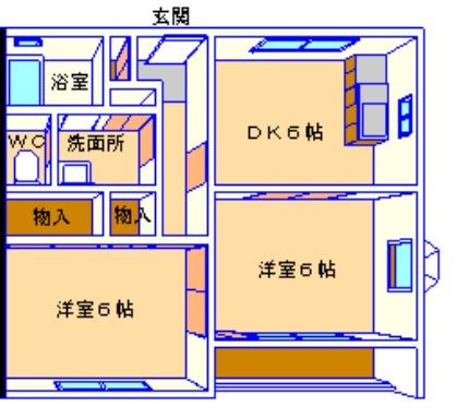 レユスイール3 202号室 間取り