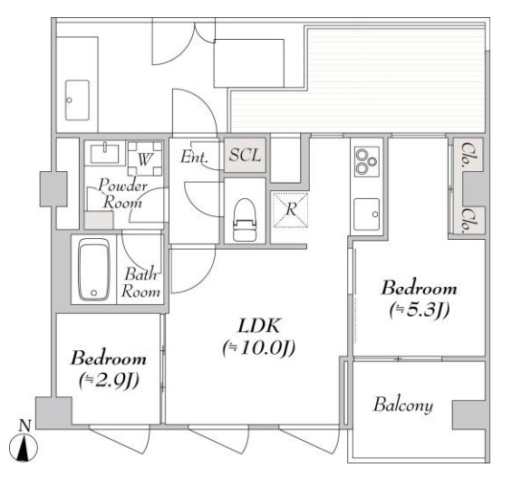 ルミーク北千住 間取り図