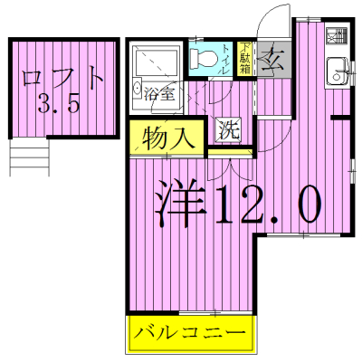 タウンコート柏公園Ⅱ 101号室 間取り