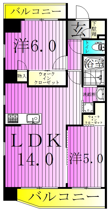 アーバンパーク綾瀬Duo 間取り図