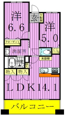 ロイヤルパークス西新井 間取り図