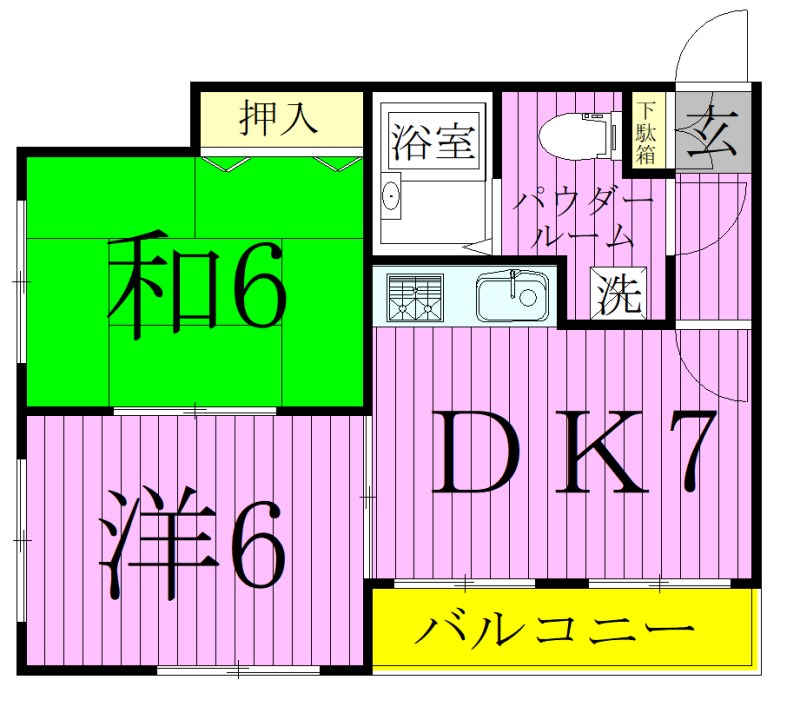 スリーハイム鹿浜 間取り図