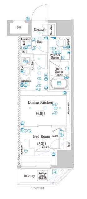 ラフィスタお花茶屋 間取り図