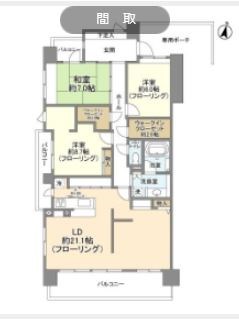 ウィズ松戸陽だまりの丘 613号室 間取り