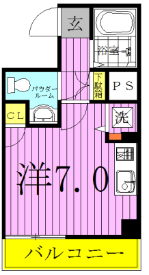 ヴランドール柏中央 403号室 間取り