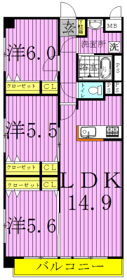 ～Jovial Fuente～ホビアル・フェンテ 301号室 間取り