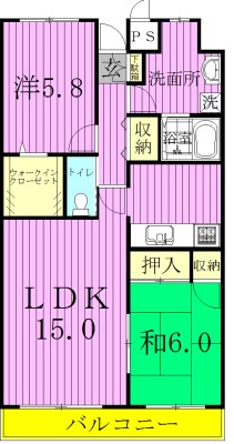 オーチャードハウス 402号室 間取り