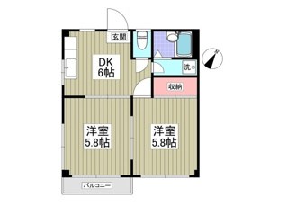 グリーンマンション渡辺 207号室 間取り