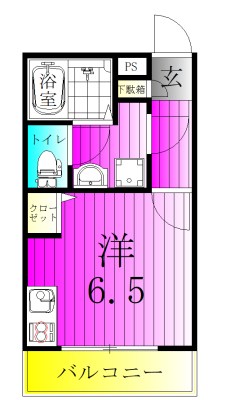 シャディグローヴ 105号室 間取り