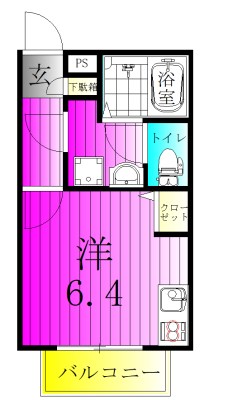 シャディグローヴ 201号室 間取り