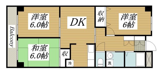 山口ビル 605号室 間取り