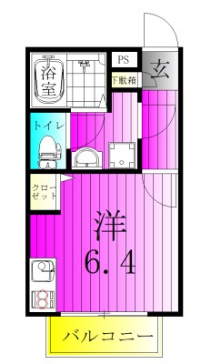 シャディグローヴ 205号室 間取り