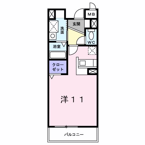 セルフィール西原 203号室 間取り