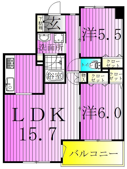 カスタリア荒川 間取り図