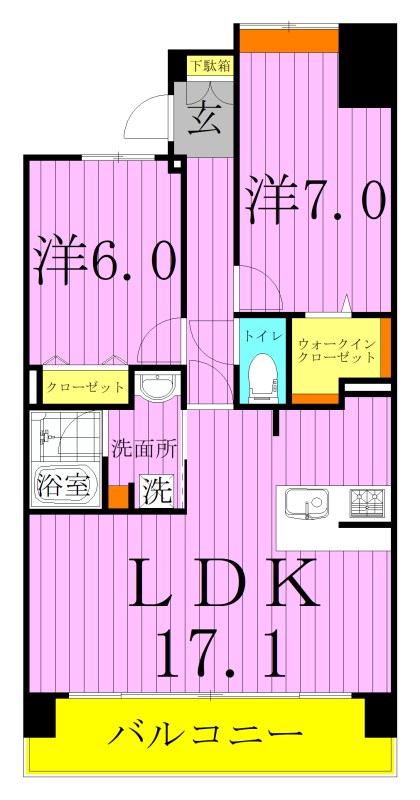 ロイヤルパークス新田 間取り図