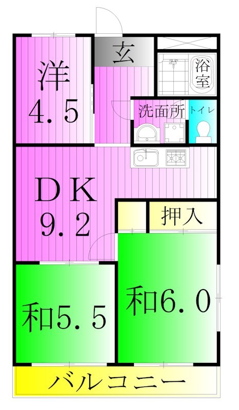 コーポオークラ 間取り図