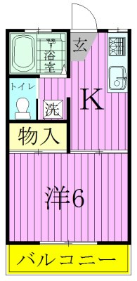 クラタコーポ 102号室 間取り