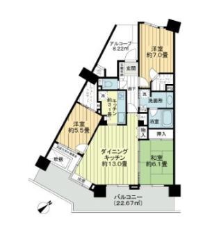 ライオンズシティお花茶屋 間取り図