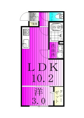 KEIAI RESIDENCE 北小金 102号室 間取り