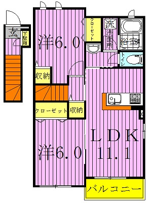 ルピナスアベニューⅠ 202号室 間取り