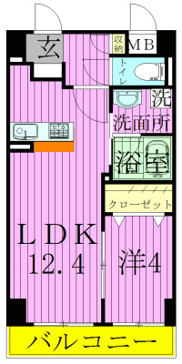 パークスクェア常盤平 104号室 間取り