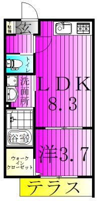 シティハウス豊四季 104号室 間取り