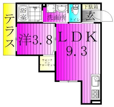 シティハウス豊四季 105号室 間取り