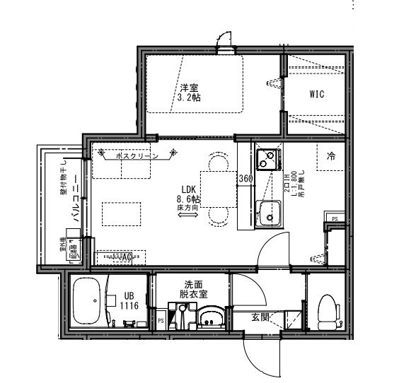 ソア南流山 301号室 間取り