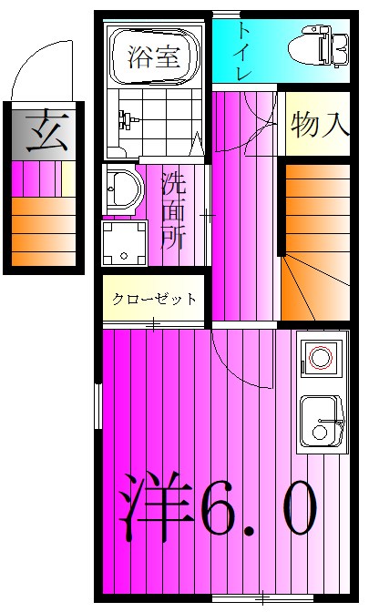 ベレガンス新鎌ヶ谷Ⅱ 201号室 間取り