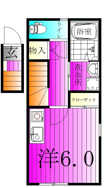 ベレガンス新鎌ヶ谷Ⅱ 202号室 間取り