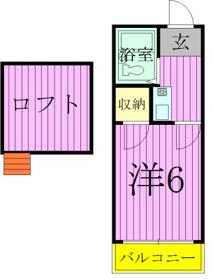 ベルツリー八柱 106号室 間取り