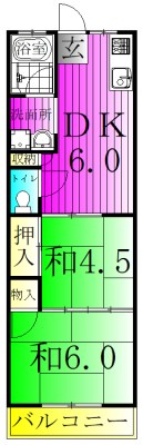 齋藤ハイツ 202号室 間取り