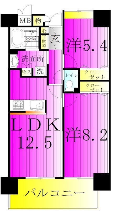ウィンベル我孫子 802号室 間取り