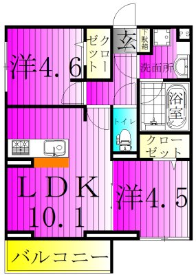 スリーレイヤー柏の葉(Three　Lyaer柏の葉) 205号室 間取り