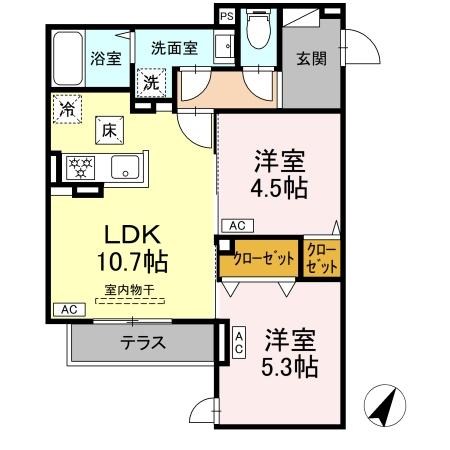 セレスティア扇Ⅲ 間取り図