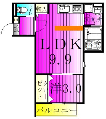 KEIAI RESIDENCE 豊四季 201号室 間取り